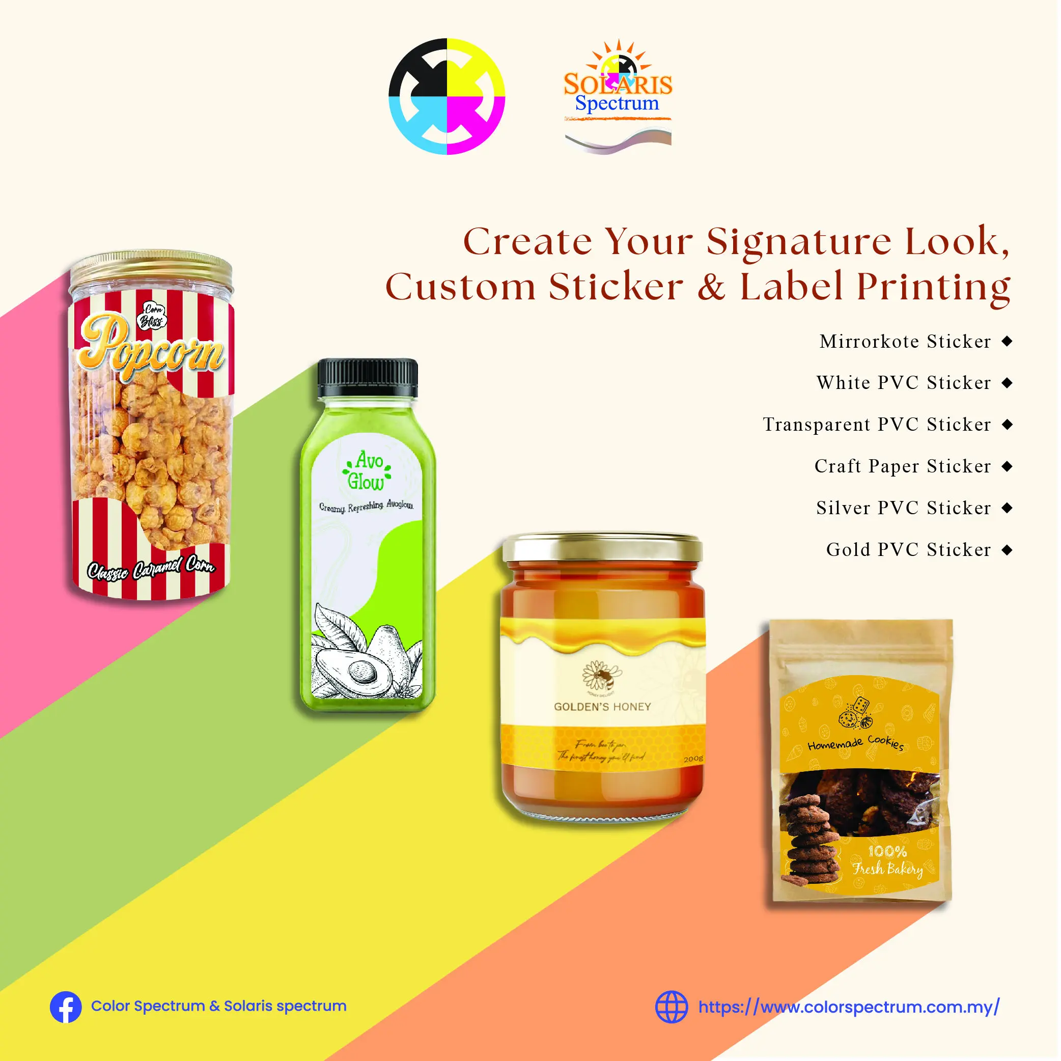 1) Create Your Signature Look, Custom Sticker & Label Printing